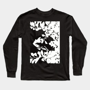 SNF4 Sousou no FRIEREN Beyond Journeys End at the Funeral anime and manga elf girl characters with flower pattern transparent minimalist abstract silhouette png vector art gifts October 2023 Long Sleeve T-Shirt